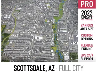 Scottsdale  Low-poly 3D model