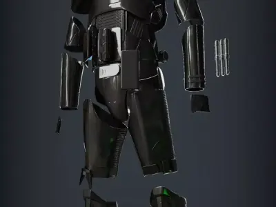 DEATH TROOPER ARMOR specialist armor included add e-11d rifle 3D print model