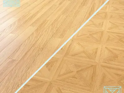 Parquet - Laminate - Wooden floor 2 in 1 Low-poly 3D model buy