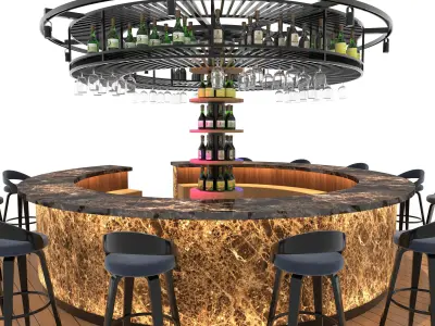 Circural Bar 01 3D model