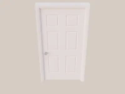 Six Panel Interior Door 3D model