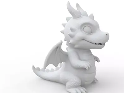 Baby Dragon 3D Print Model 3D print model