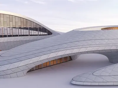 Futuristic building 53 3D model