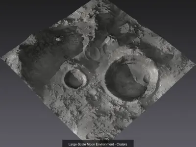 Large-Scale Moon Environments 3D Model Pack