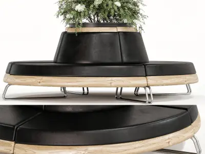Bench set 03 3D model