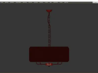 Chandelier peor with embossed glass Low-poly 3D model