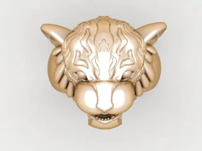 Tiger Ring Light Gold ANM 21 3D print model