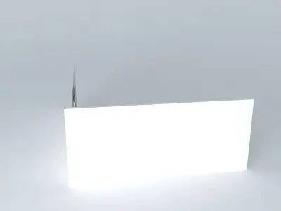 Bedroom set wall with window 3D model