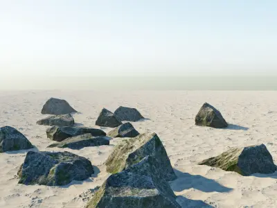 Rock and Sand 3D model