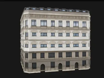 Corner Illusion Building  Architectural Trick for Eye-Catching  3D model