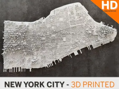 Midtown Manhattan NYC 3D print in parts including instructions 3D print model