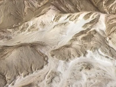 Desert Mountain Rocks Landscape Terrain Cliff PBR  07 Low-poly 3D model