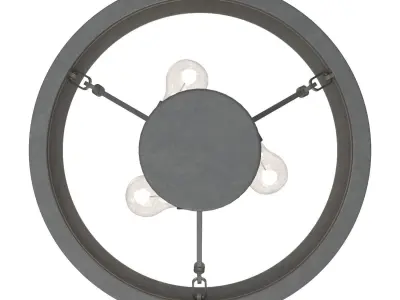 Gresham Collection Three-Light Semi-Flush Convertible 3D model