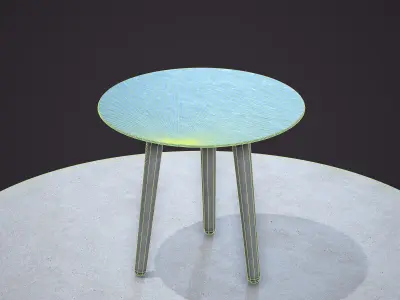 Coffee Table ar vr optimized Low-poly 3D model
