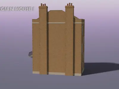 Georgian House I Low-poly 3D model