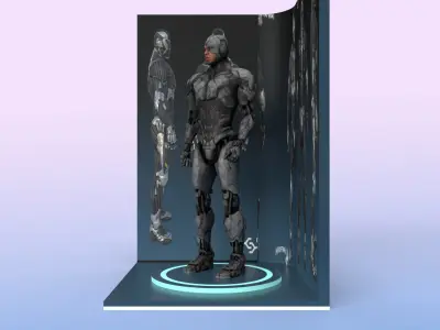 Gaming booth 3D model