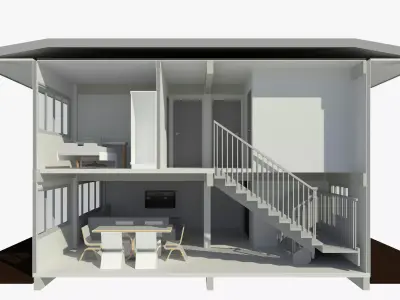 Low cost house by REVIT 25R10 3D model