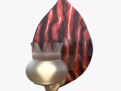 Leaf Lamp Low-poly 3D model