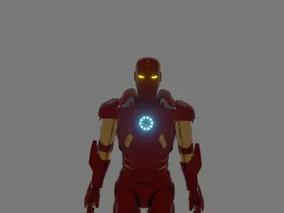 IronMan headlights of motorcycle 3D model