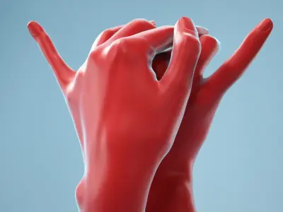  11 Interacting Female Hands Collection 2 