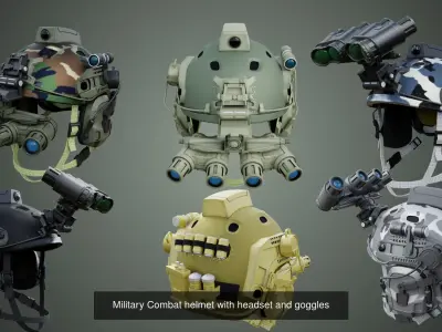 Military equipments and weapons collection 3D Model Pack