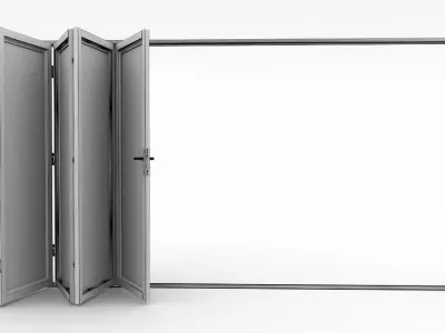 Bi-fold mesh door 3D model