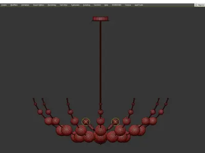 Currey and Co Abberton Chandelier Low-poly 3D model
