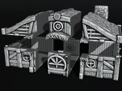 medieval house 3D print model