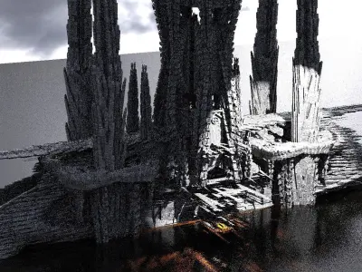 Fusion Core Towers Kitbash Extended  3D model