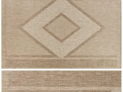 Carpet set 31 - Bundle - 3 Geometrical Jute Rugs 3D model