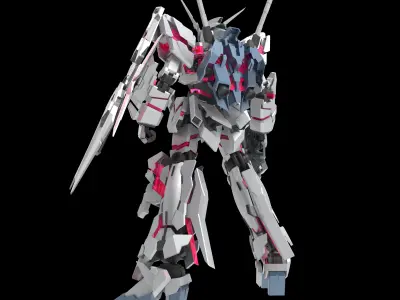 RX-0 Unicorn Gundam 3D model