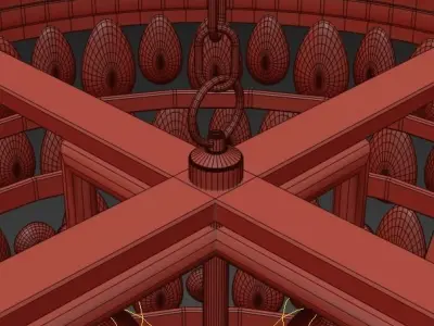 Clarissa Glass Drop Pendant 3D model