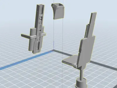 Millennium Falcon cockpit Rear Seats 3D print model