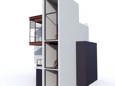 House Modern Villa 02 Low-poly 3D model