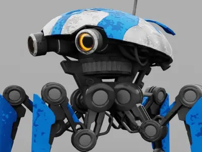 SPY ROBOT  CELL  Rigged Character 3D model