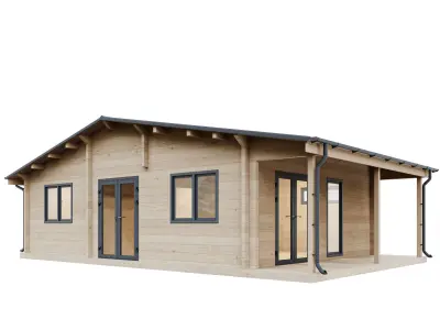 Log house cabin 3 3D model