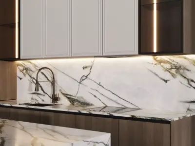 Modern Kitchen with Island 13 3D model