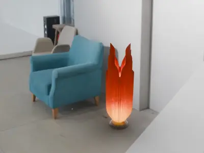 The Floor Lamp FIRE Low-poly 3D model