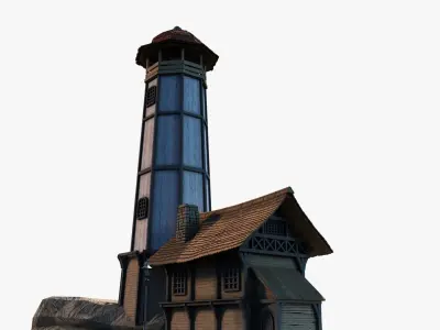 Lighthouse  01 Low-poly 3D model