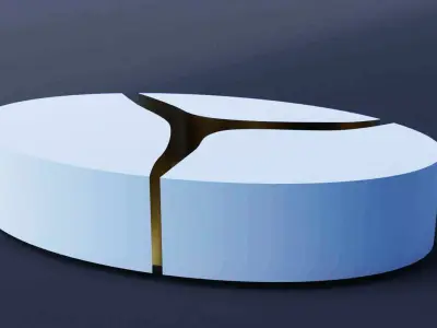 kintsugi coffee table 3D model