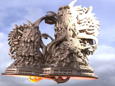 Serpent Stone rock  3D model