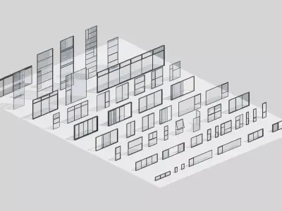 Mixed Window Pack Archviz 3D model
