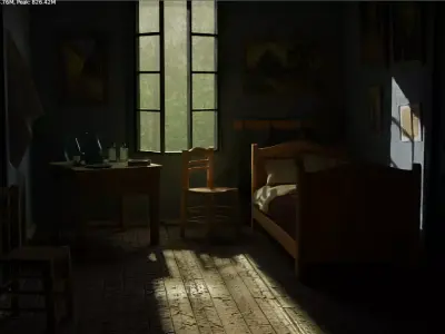 Vincent Van Gogh bedroom 3D model
