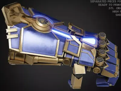 Arcane Vi Atlas Gauntlet for Cosplay 3D print model