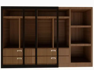 Sliding door wardrobe 3D model