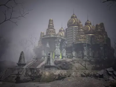 Temple Of Gods Modular Package 3D model