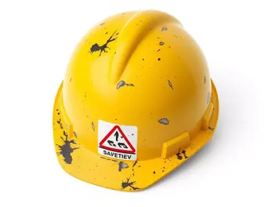 Industrial Safety Helmet Dirty Low-poly 3D model