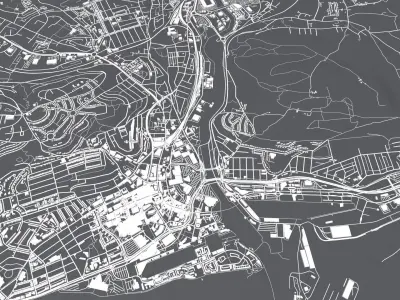 Cityscape Swansea UK 3D model