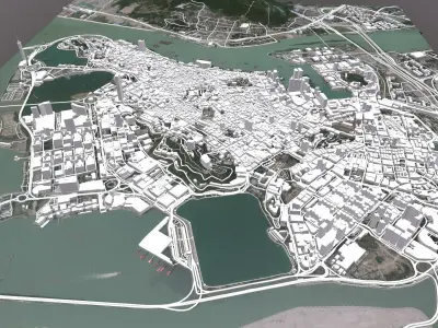 Cityscape Makao China  3D model