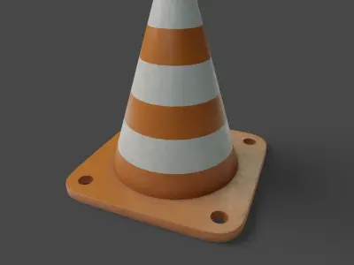 Traffic Cone PBR Low-poly 3D Model Low-poly 3D model